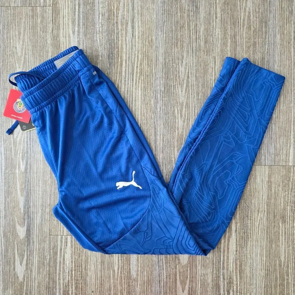 Puma Chivas Guadalajara Soccer Pants Training Joggers Blue Men's Size Medium M